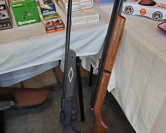 Crosman 397pa .177 pellet gun, Benjamin Sheridan model.

Daisy Powerline 880 BB gun