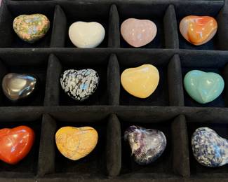Assortment of Heart Shaped Gemstones