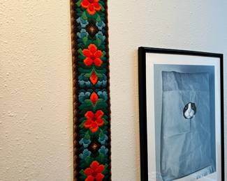 Swedish Folk Art Needlepoint Bell Pull