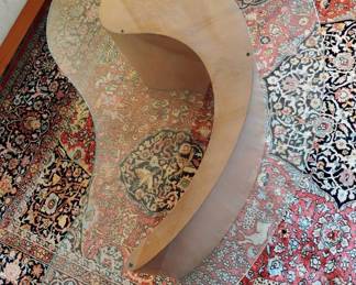 Mid Century Teak Kidney Coffee Table with&nbsp;Glass Top