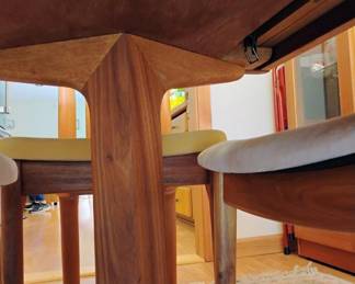 Mid Century Danish Teak Dining Table with Chairs