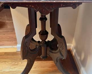 Victorian Marble Top Parlor Table 