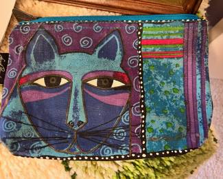 Laurel Burch Whiskered Cat Cosmetic Bag
