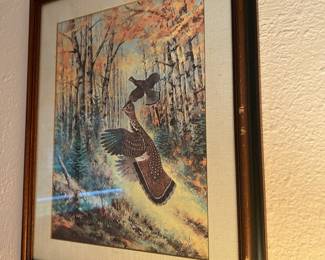 Framed & Matted Pheasant Print by Sherm Pehrson
