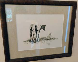 1987 Framed & Matted Special Edition Print "Friends?" by Bruckner