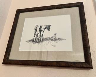 1987 Framed & Matted Special Edition Print "Friends?" by Bruckner