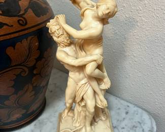 A. Santini Resin Sculpture of Greek God & Goddess - Made in Italy
