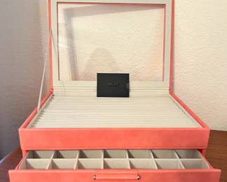 WOLF Coral Two Tier Jewelry Box