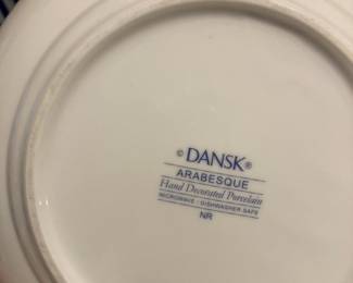 Dansk Arabesque White/Blue Dinnerware Set

