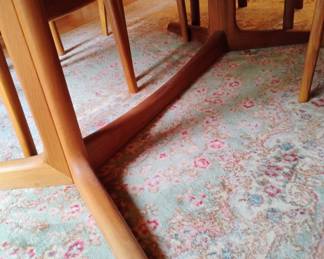 Mid Century Danish Teak Dining Table with Chairs