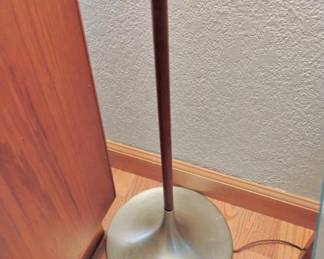 Mid Century Laurel Mushroom Rosewood Floor Lamp