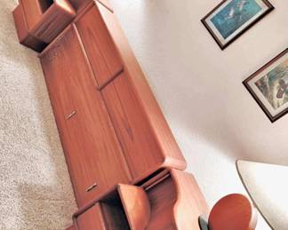 Kibaek Mobelfabrik Denmark Queen Size Platform Bed with Rotating Backrests