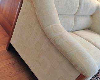 KSL Mfg Co. Love Seat & Couch with&nbsp;White Geometric Upholstery