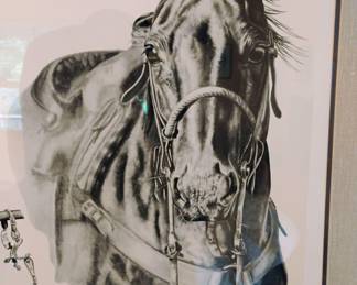 1983 Framed & Matted Special Edition Print "The Working Cowhorse" by Bruckner