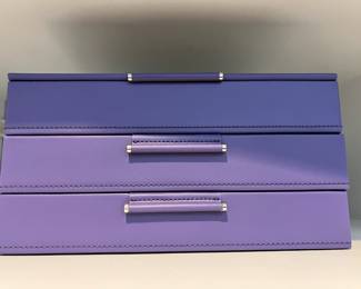 WOLF Purple 3 Tier Jewelry Box 