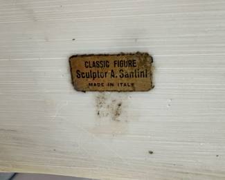 A. Santini Resin Sculpture of Greek God & Goddess - Made in Italy
