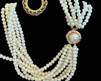 Costume brooch and necklace