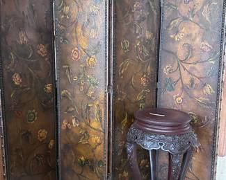 Leather embossed screen