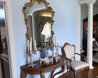 Ornate Mirror and Console