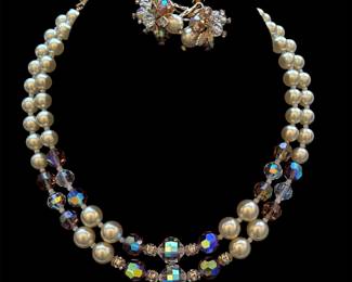 Costume necklace and earrings