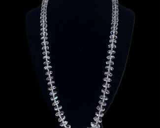 Austrian Crystal Necklace with Sterling Silver Clasp