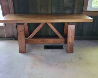 Wood bench