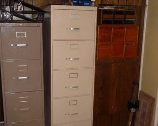file cabinets  in Garage and basement 