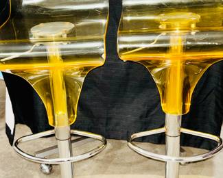 Pair of vintage acrylic barstools!!