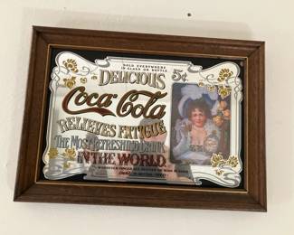 Framed Coca-Cola mirror