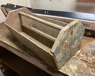 Old wooden tool box