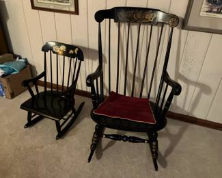 Stenciled rocking chairs
