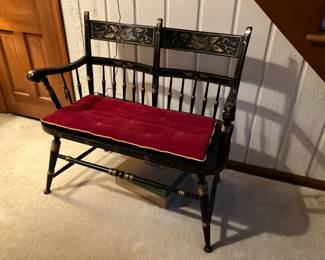 Stenciled deacon's bench