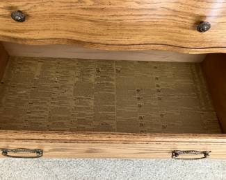 Inside drawer of chest