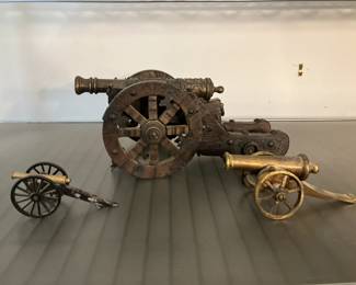 Toy brass cannons