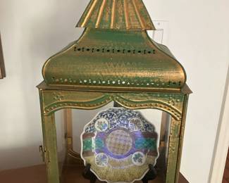 Plate in display case