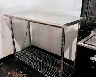 Stainless Steel Rolling Prep Table