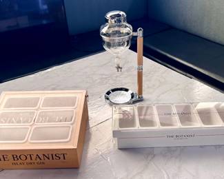 The Botanist Bar Caddies / Condiment Holders, and Liquor Dispenser 
