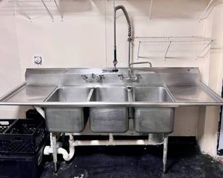 Stainless Steel Commercial Triple Sink
