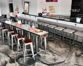 Tables and Barstools, Serving tray, Mirror, Napkin Holders etc.