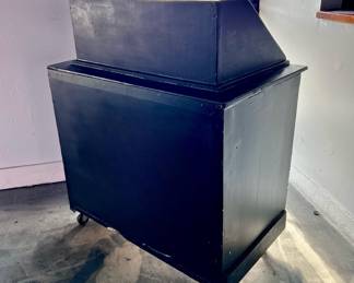 Wooden Rolling Hostess Stand