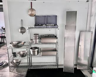 Stainless Steel Wall Shelves, Chrome Shelves, Stainless Steel Serving Ware, Portable Tabletop Stoves, Mixing Bowls