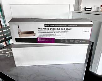 New Stainless Steel Speed Rail, Liquor Bottle Holders