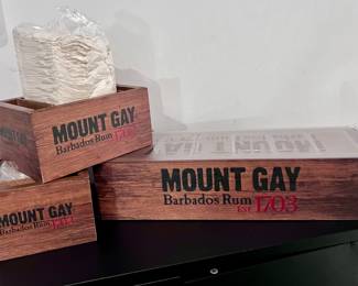 Mount Gay Barbados Rum Condiment Holder Bar Caddies and Napkin and Silverware Holders
