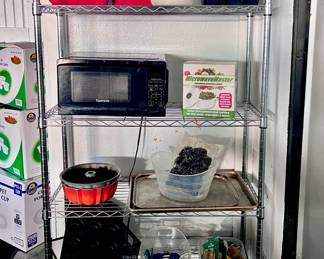 Chrome Shelf, Microwave, Bakeware, First Aid Kits and
Misc