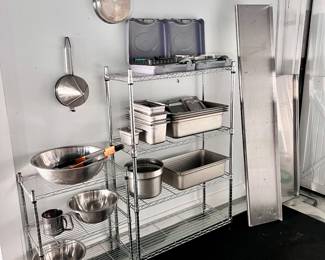 Chrome Shelf, Stainless Steel Serving Ware, Portable Tabletop Stoves