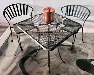 Outdoor Patio Furniture, Wrought Iron Table and Chairs