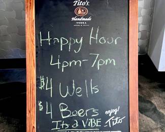 Double Sided Free Standing Titos Chalkboard Sign