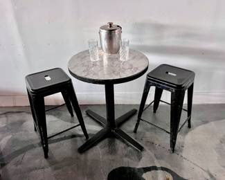 Small Round Table and Barstools