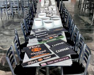 Beer and Liquor Bar Mats, Table and Chairs, Dinnerware 