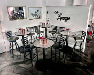 Barstools, Bar Height Table and Chairs, Mirrors, Ice Buckets and Décor 